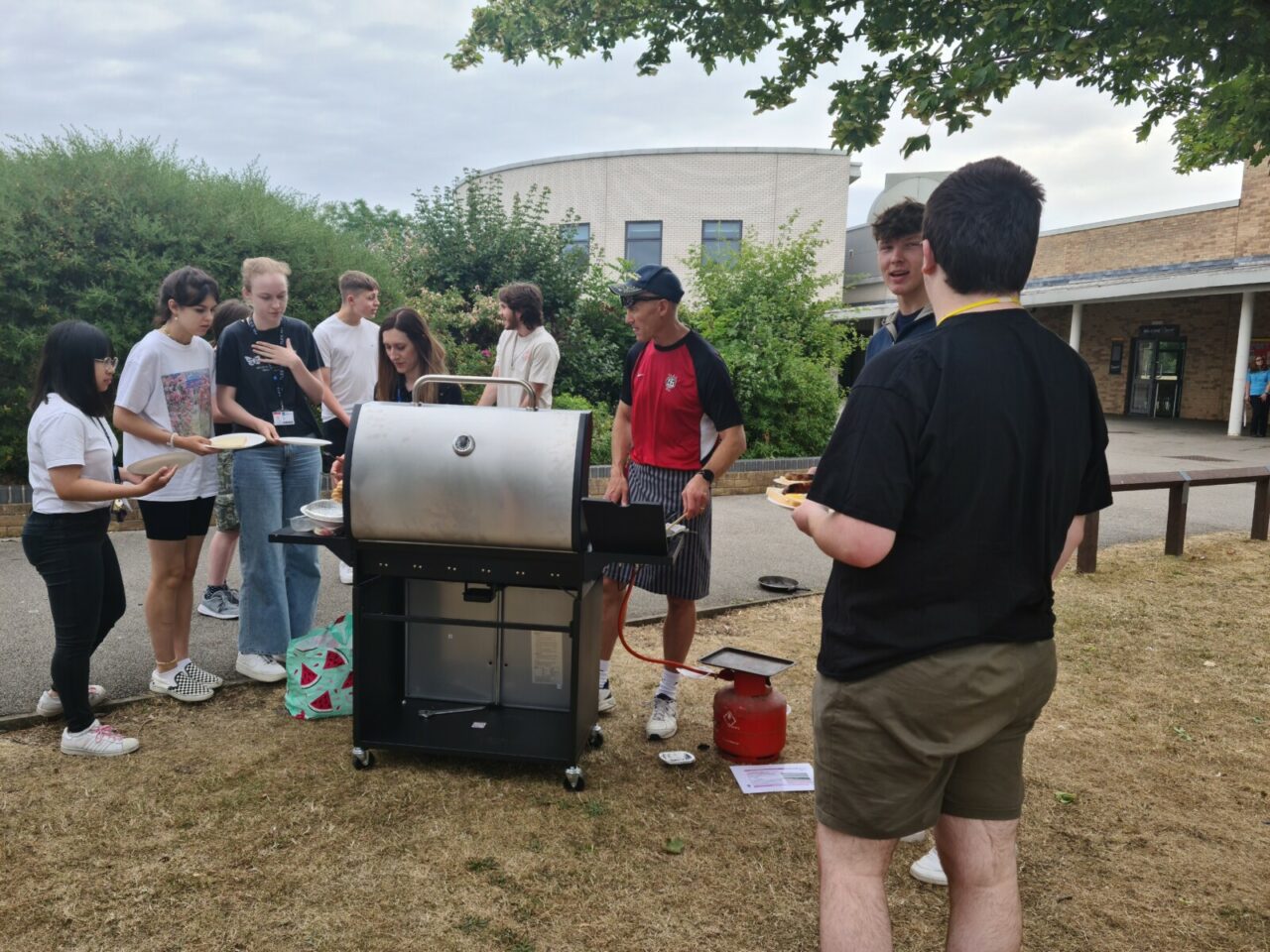 Students BBQ with Head of 6th Form