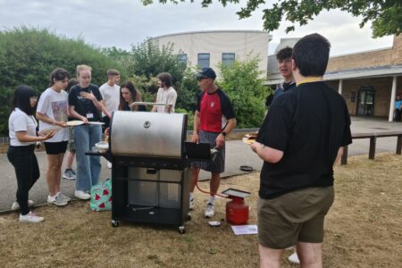 Students BBQ with Head of 6th Form